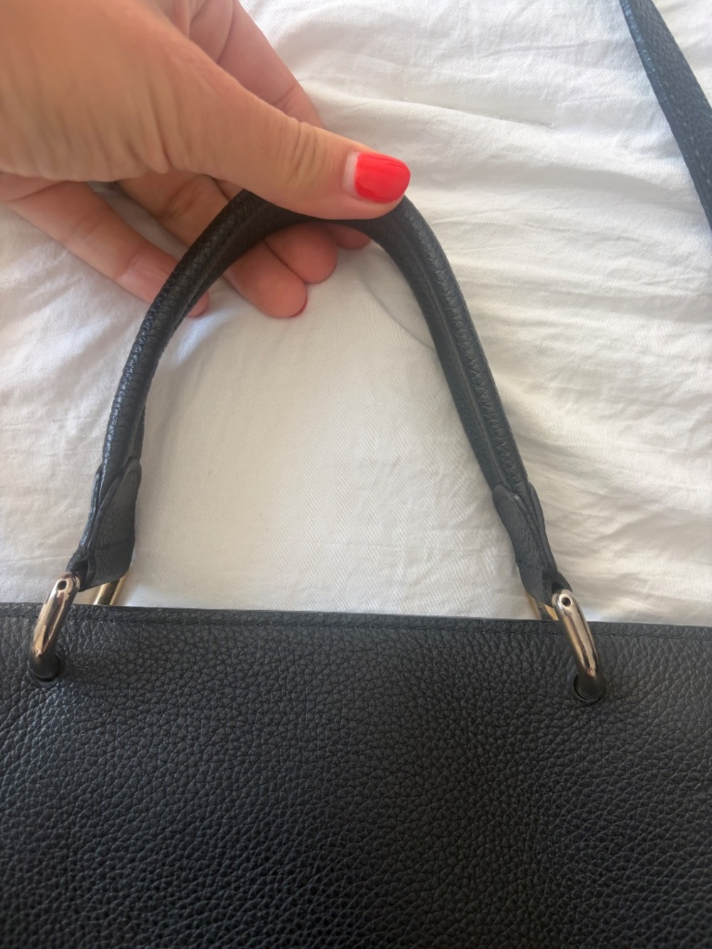 Furla Julia Medium Black Leather Shoulder Bag - Picture 9 of 15